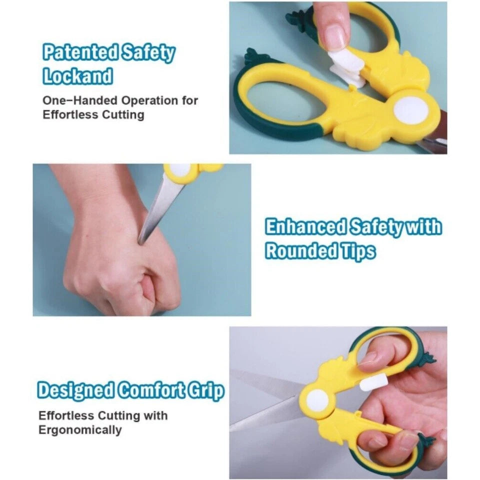 2Pcs Portable Baby Food Scissors With Safety Lock And Storage Case,Kicthen Shear