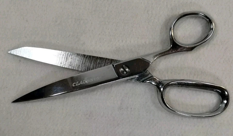 Clauss 8" Curved Blade Right Scissors/Shears 1328Kbr Hot Hammer Forged Vintage