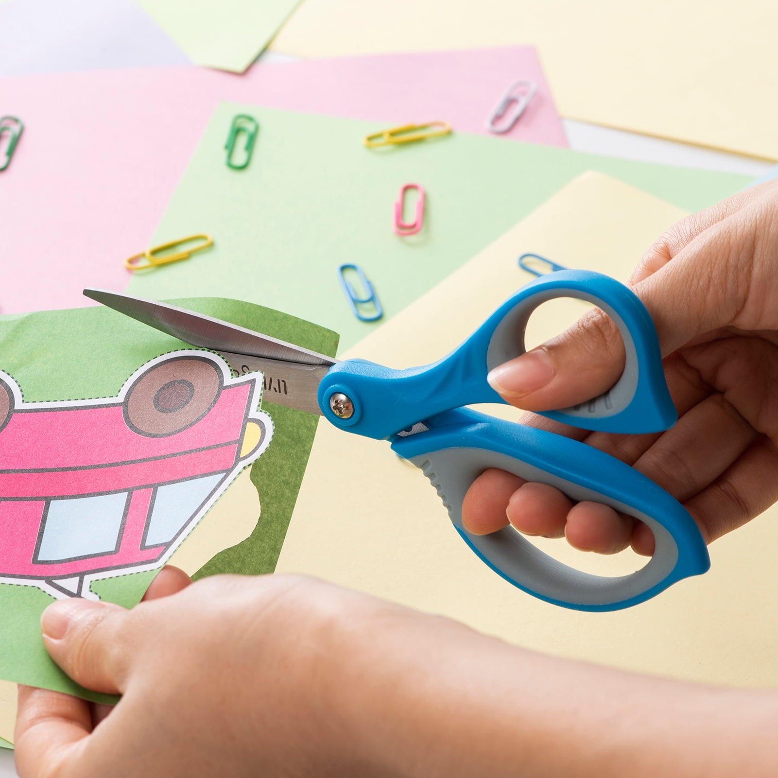 LIVINGO 7 in Scissors, Stainless Steel, Pointed Tip, Multicolor, 3 Count, 1 Pack