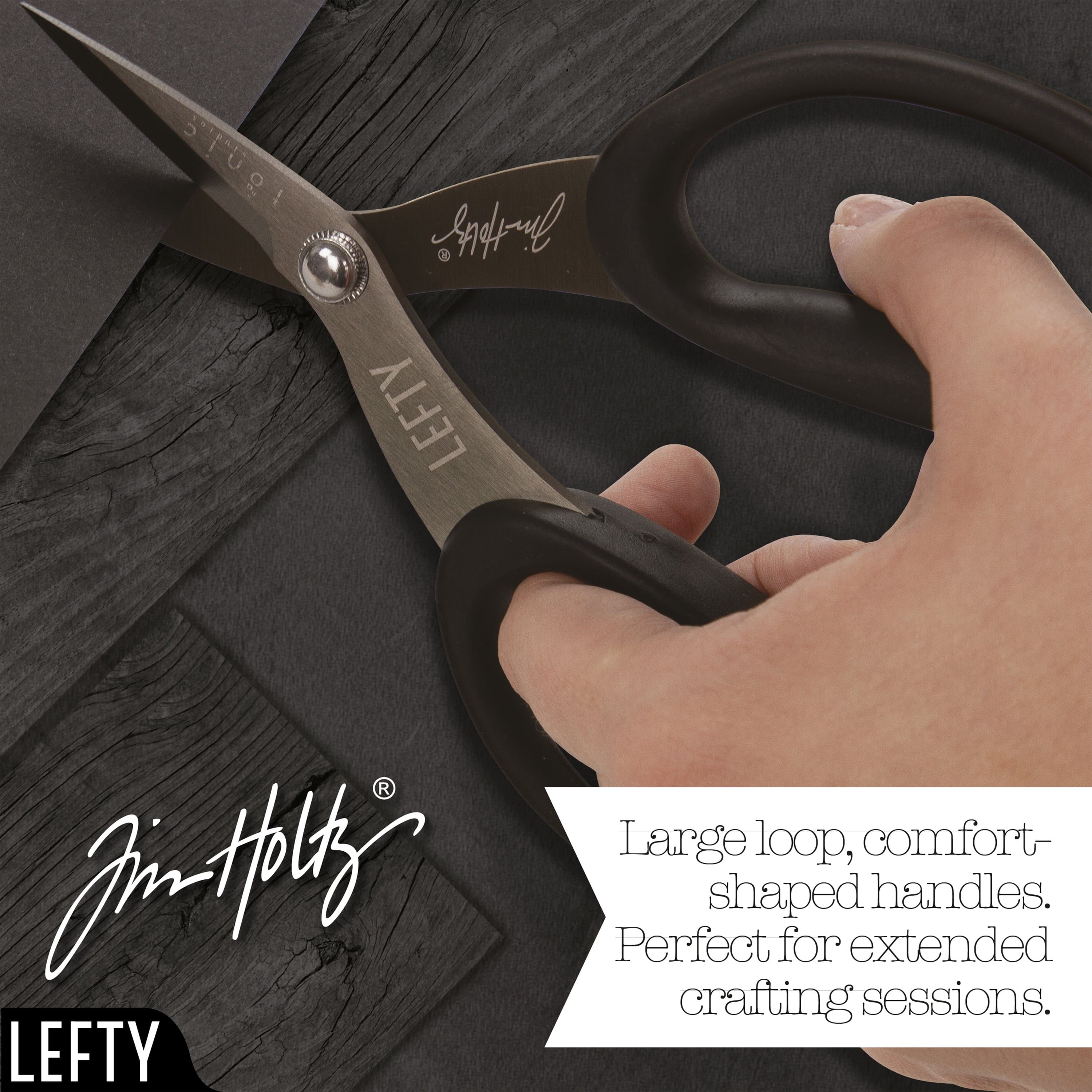 Tim Holtz Left Handed Micro Serrated Scissors 7"