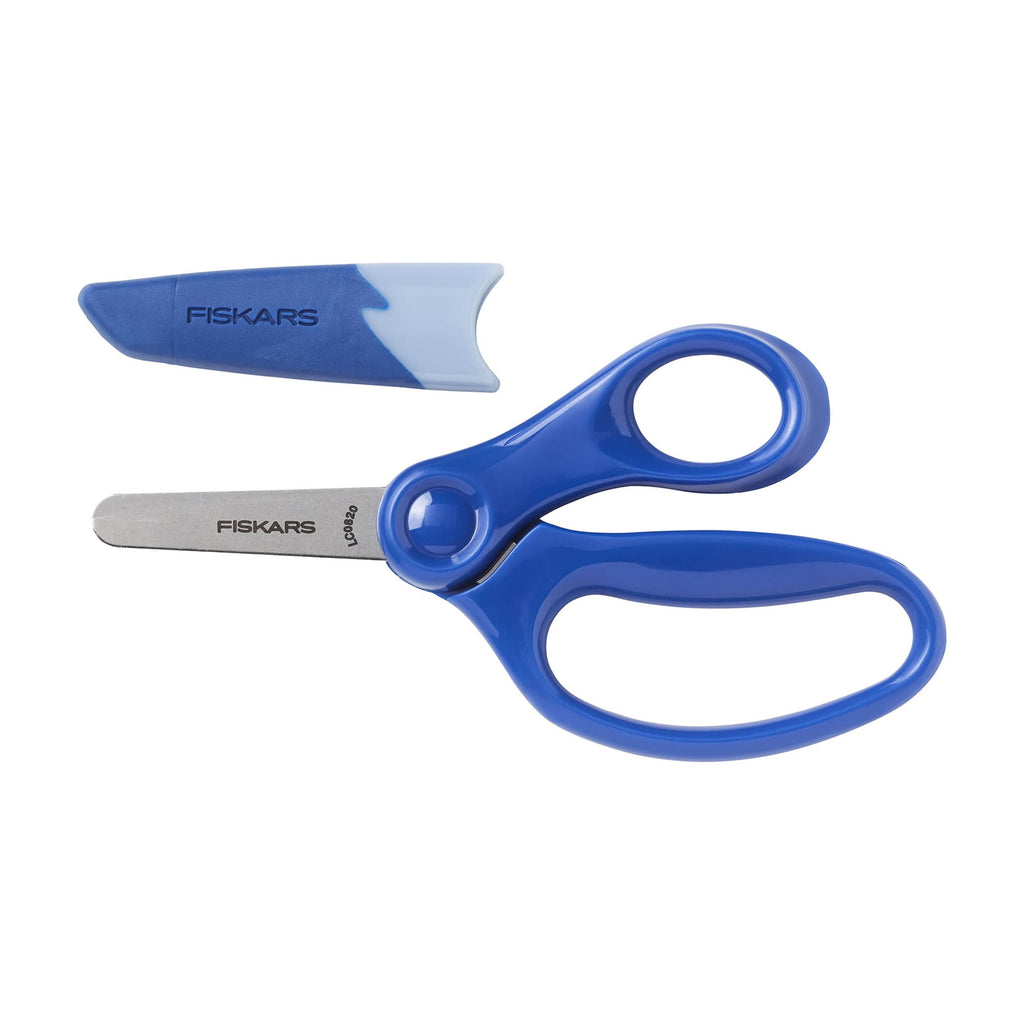 Fiskars (12 pack) 5" Blunt-tip Kids Scissor Ages 4-7, Blue, Elementary School Scissors
