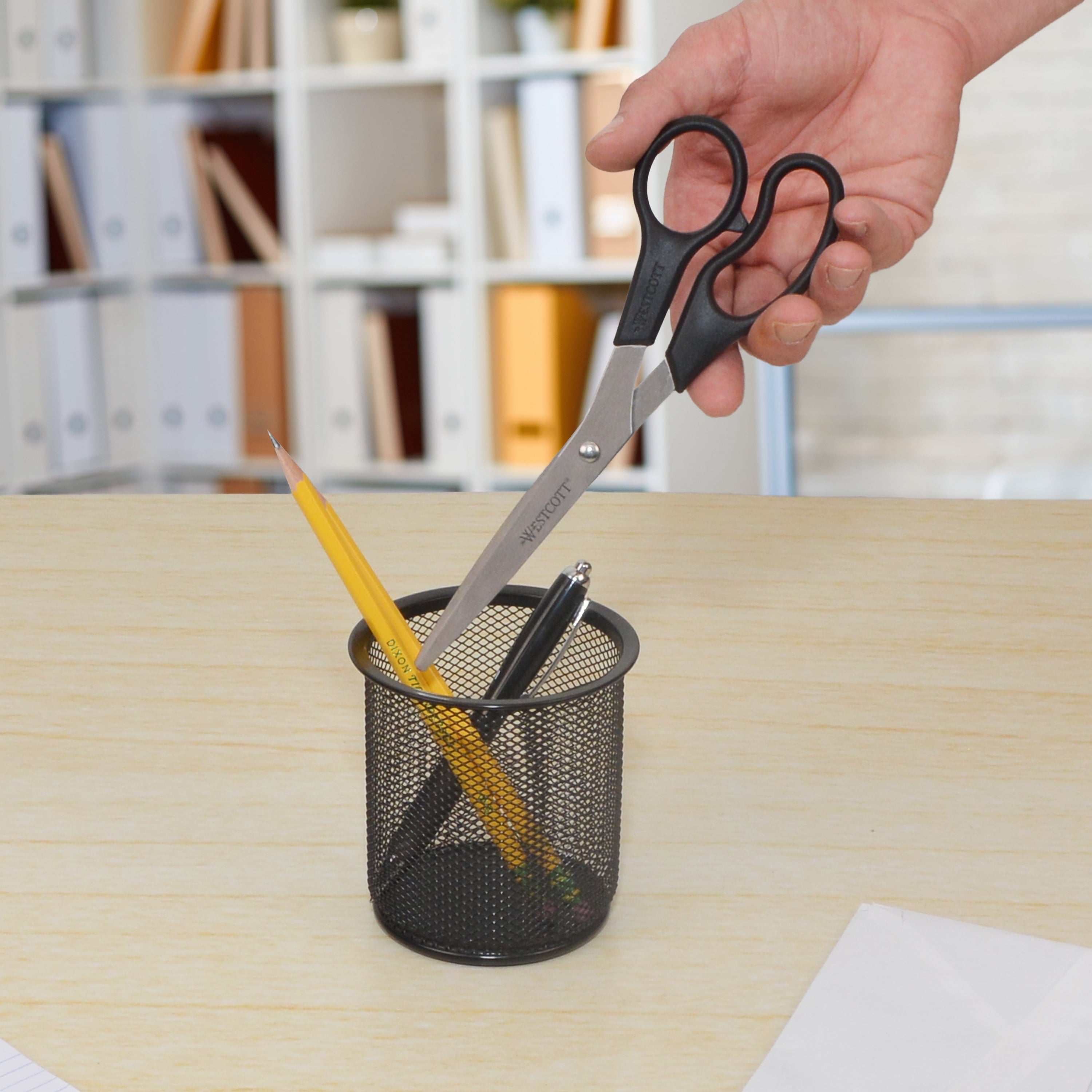 Westcott All Purpose 8" Stainless Steel Scissors, Black, High School, 1-Count