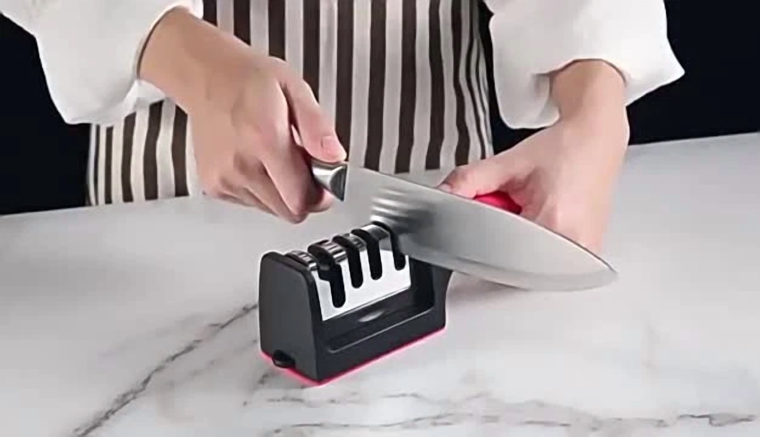 4 In1 Knife Sharpener 4-Stage Knife Sharpener For Ceramic &Steel Knives Scissors