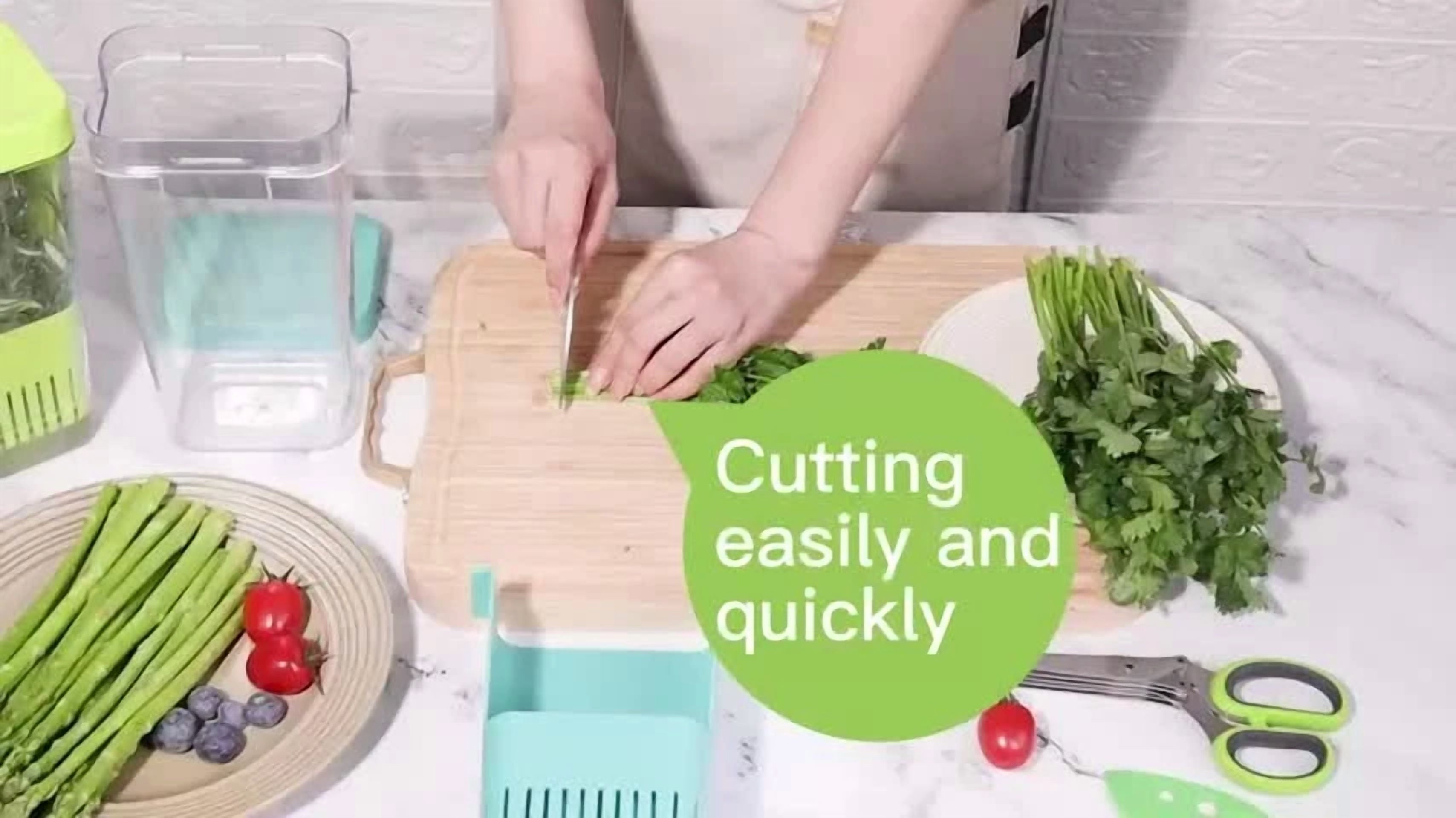 Herb Scissors Stainless Steel 5 Blade Kitchen Scissors, Dishwasher Safe, Tool