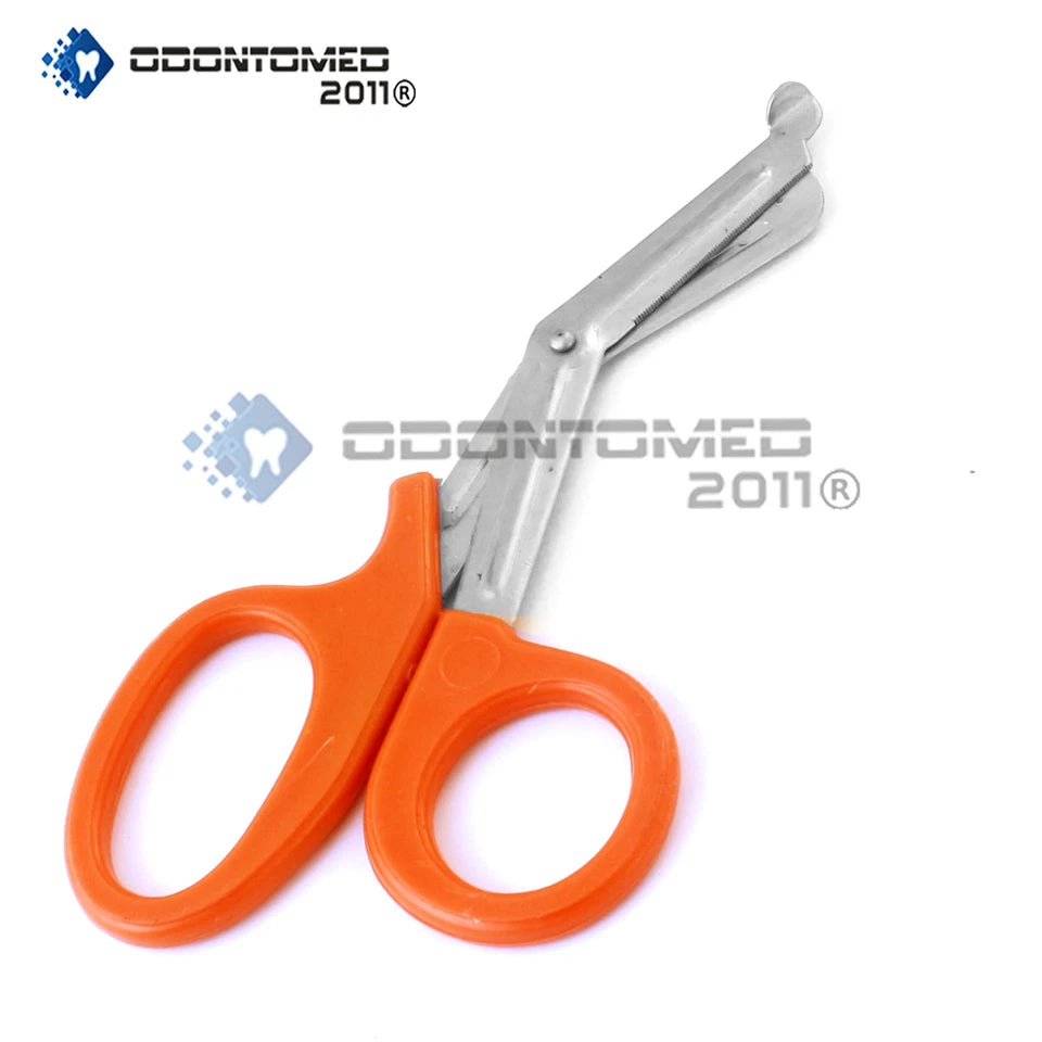 3 Pcs Orange Utility Scissors 5.5" Multi-Purpose Diy Ems Emt Universal Shears
