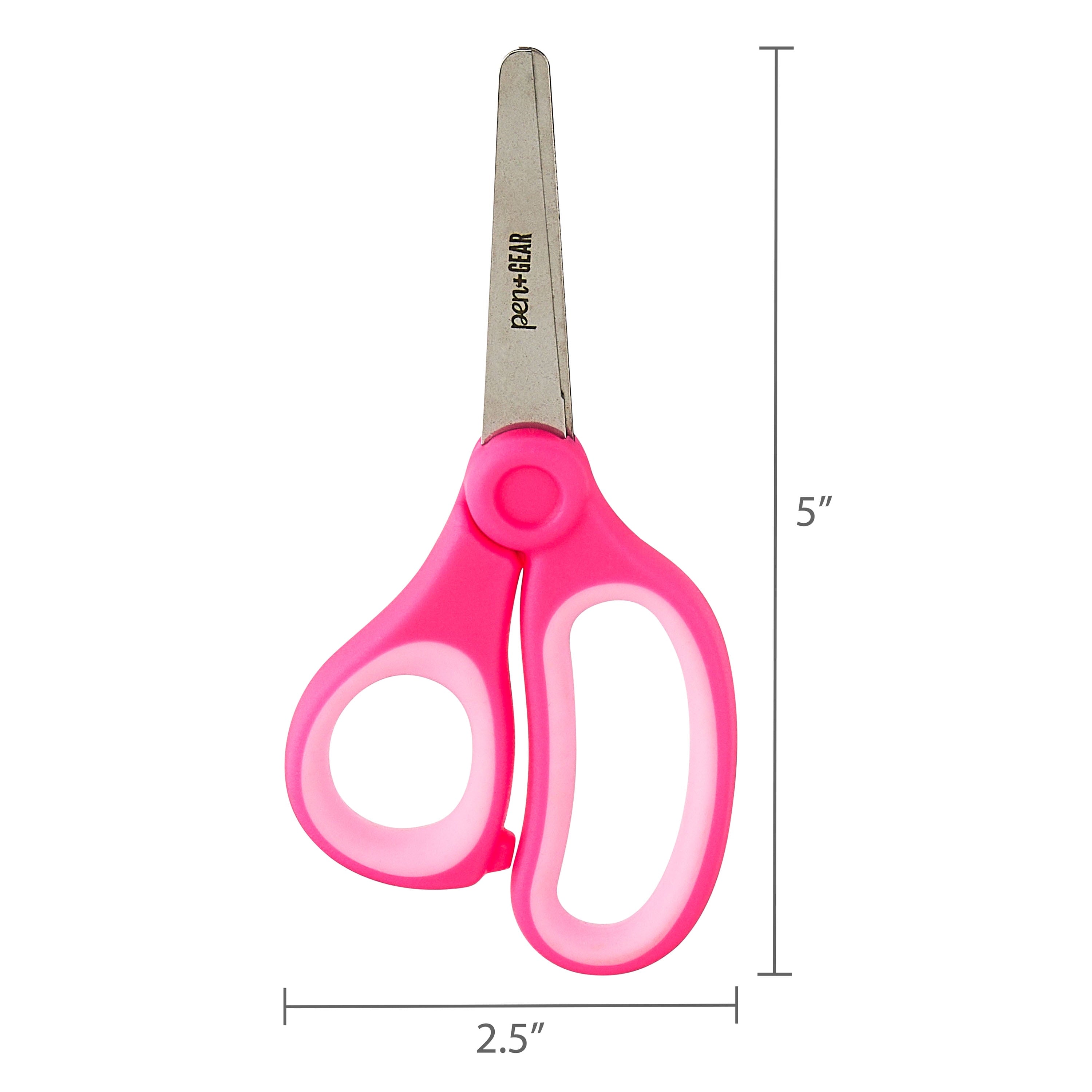 Pen+Gear 5-inch Blunt-tip Kids Scissors, Ages 4-7, School Supplies, Pink