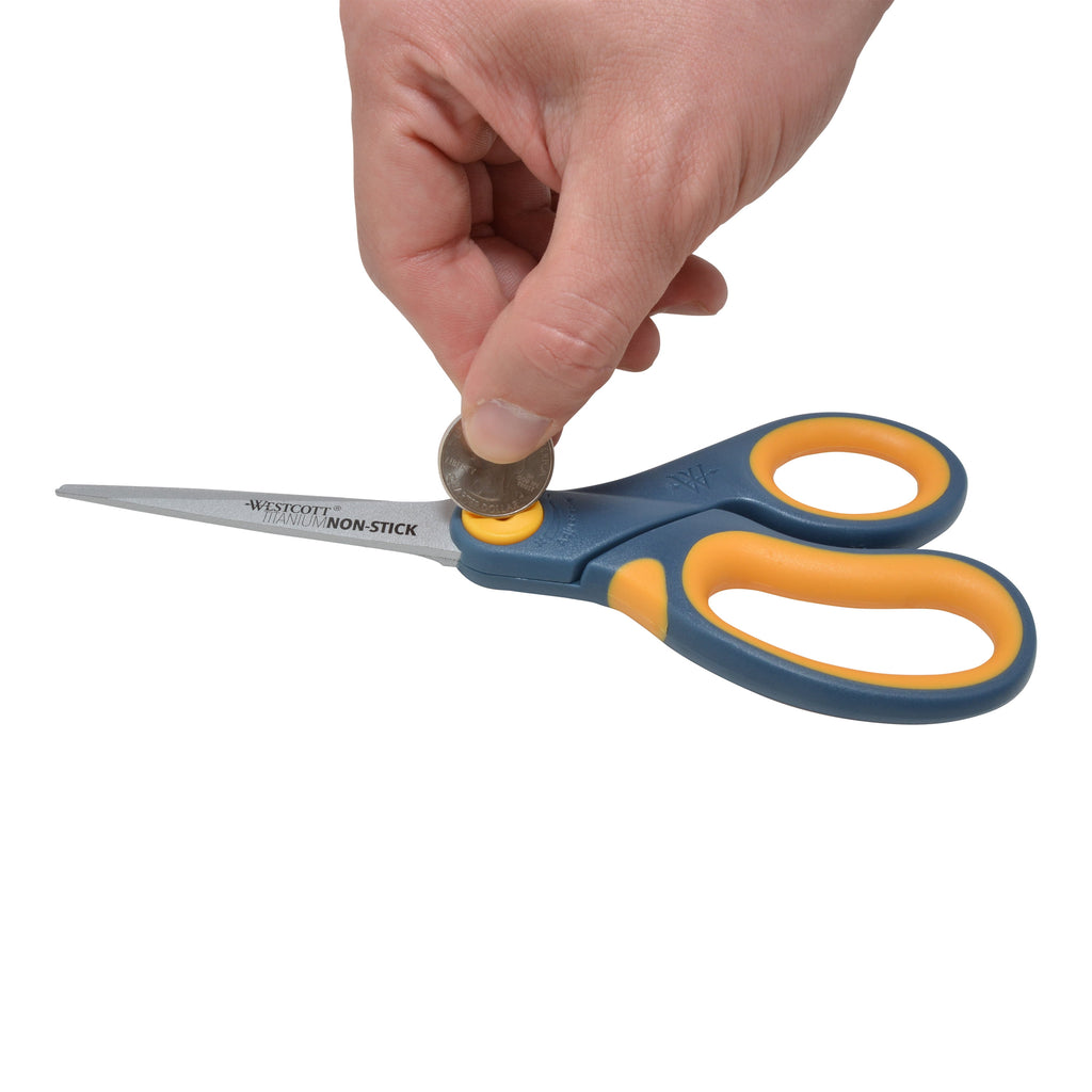 Westcott 8" Non-Stick Straight All-Purpose Scissors, High School Level