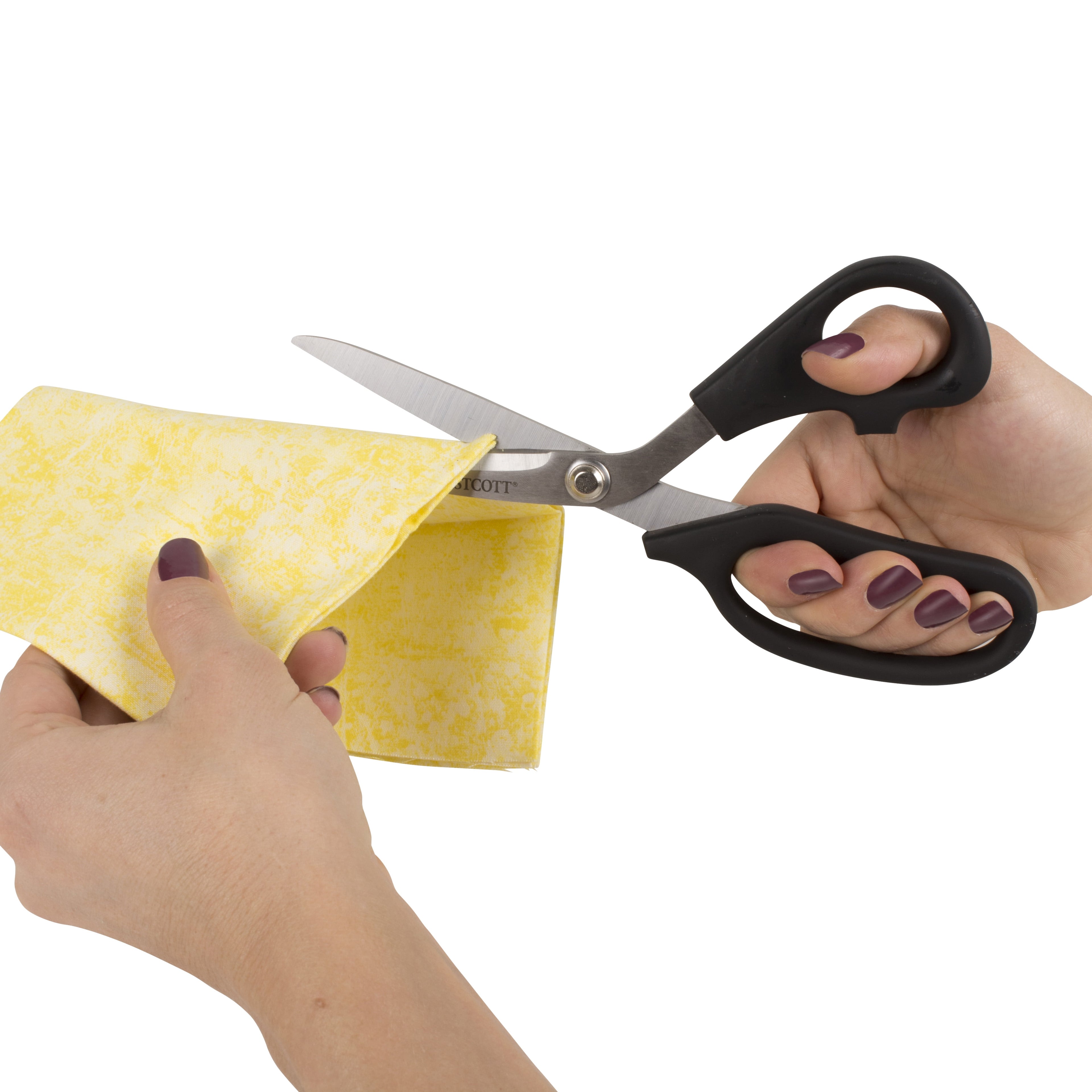 Westcott Multipurpose Scissors, All Purpose Plus, 8", Bent, 5", Straight, Black, for Office, 2-Piece