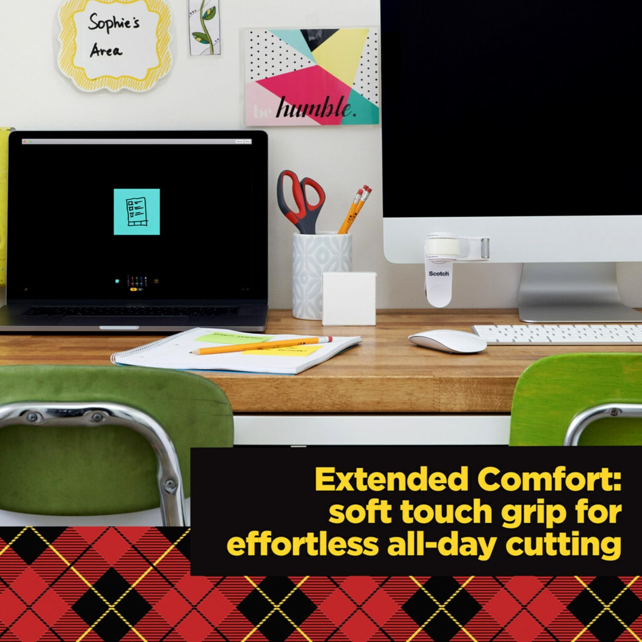 Scotch 8 Inch Precision Bent Scissors, Great for Everyday Use 1448B