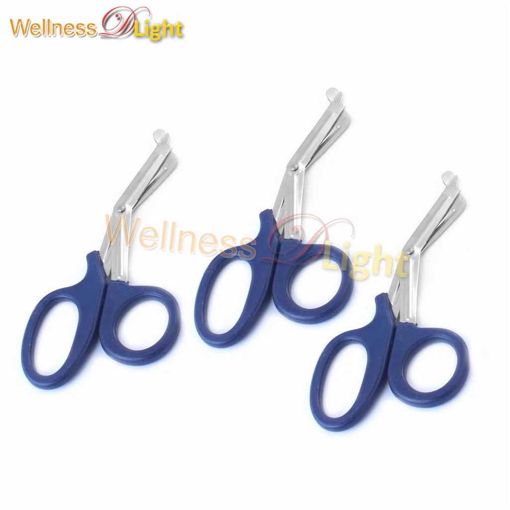 3 Pcs Blue Utility Universal Scissors 5.5" Multi-Purpose Shears Instruments