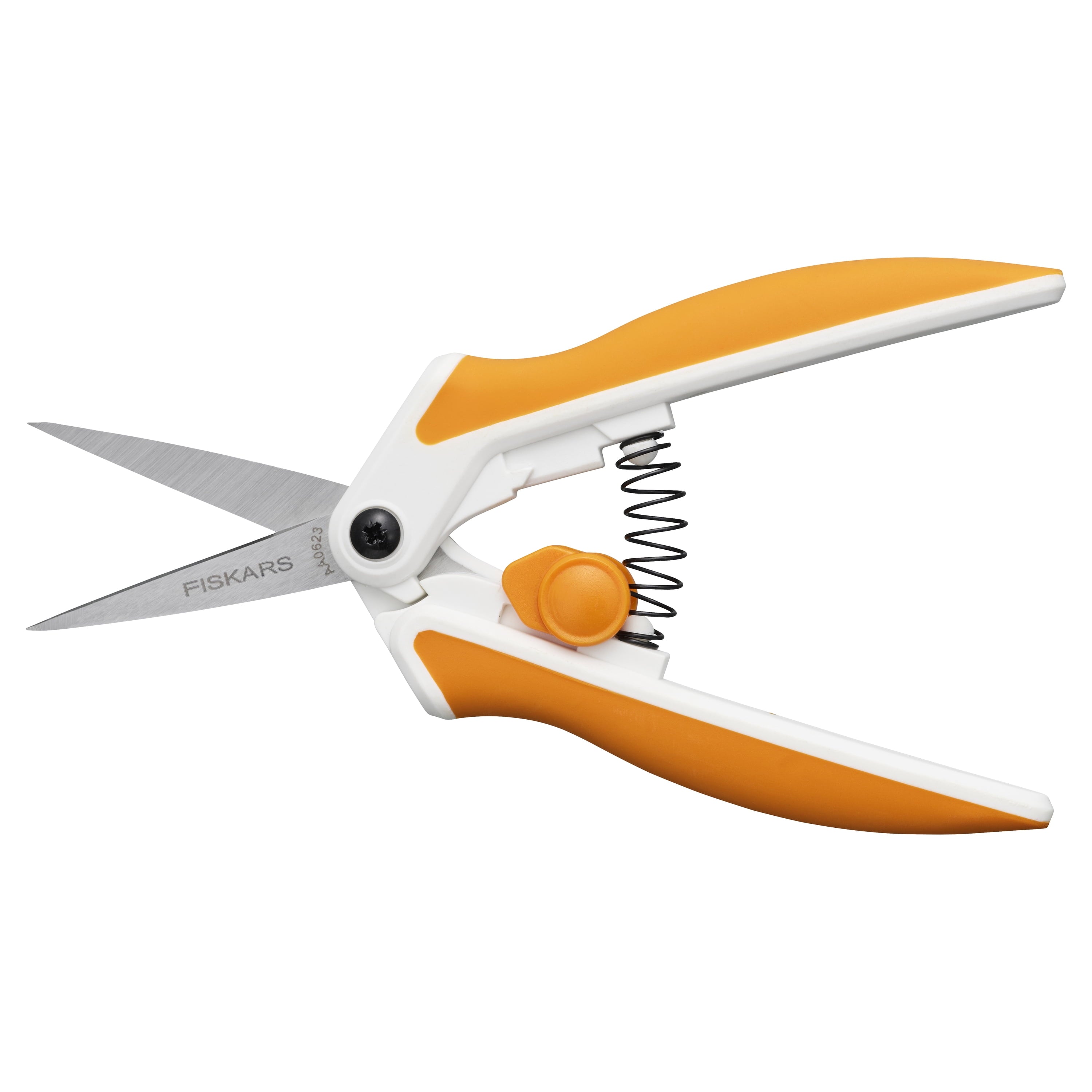 Fiskars 5" Stainless Steel Micro-Tip Easy Action Scissors, White
