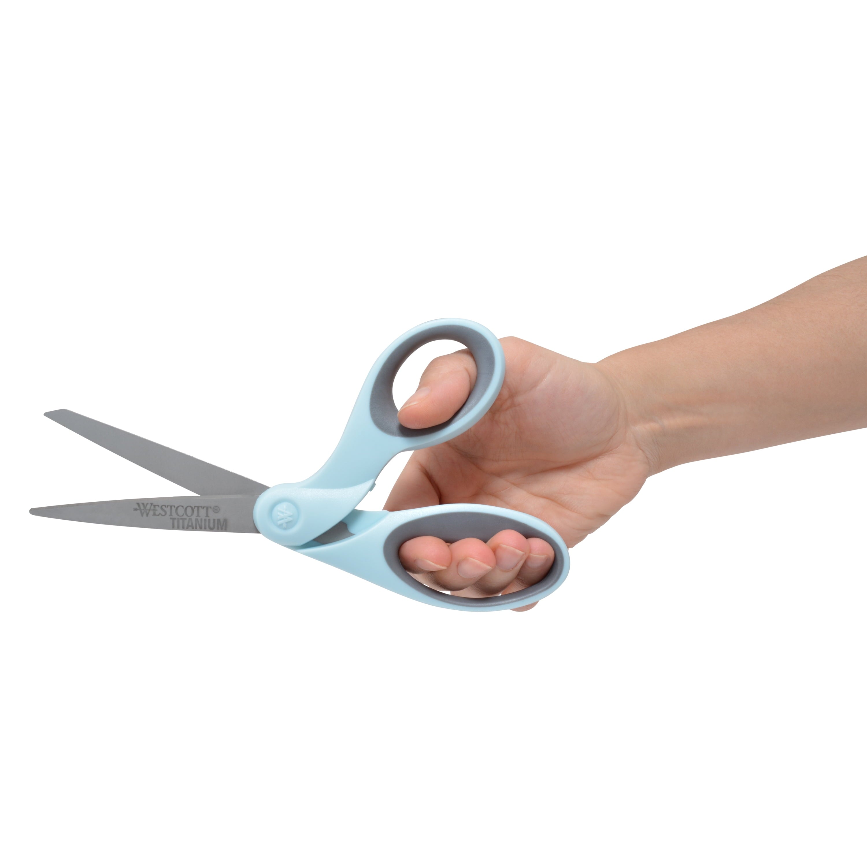 Westcott Sewing Scissor Set, Titanium, 8”, 5”, for Craft, Multicolor, Blue/Floral, 2-Pack