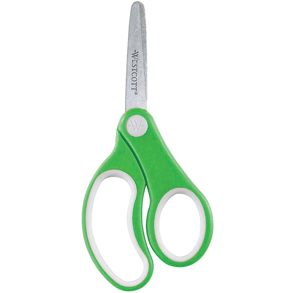 Westcott Kids Scissors, 5", Soft Handle, Multicolor, Preschool, 1-Count