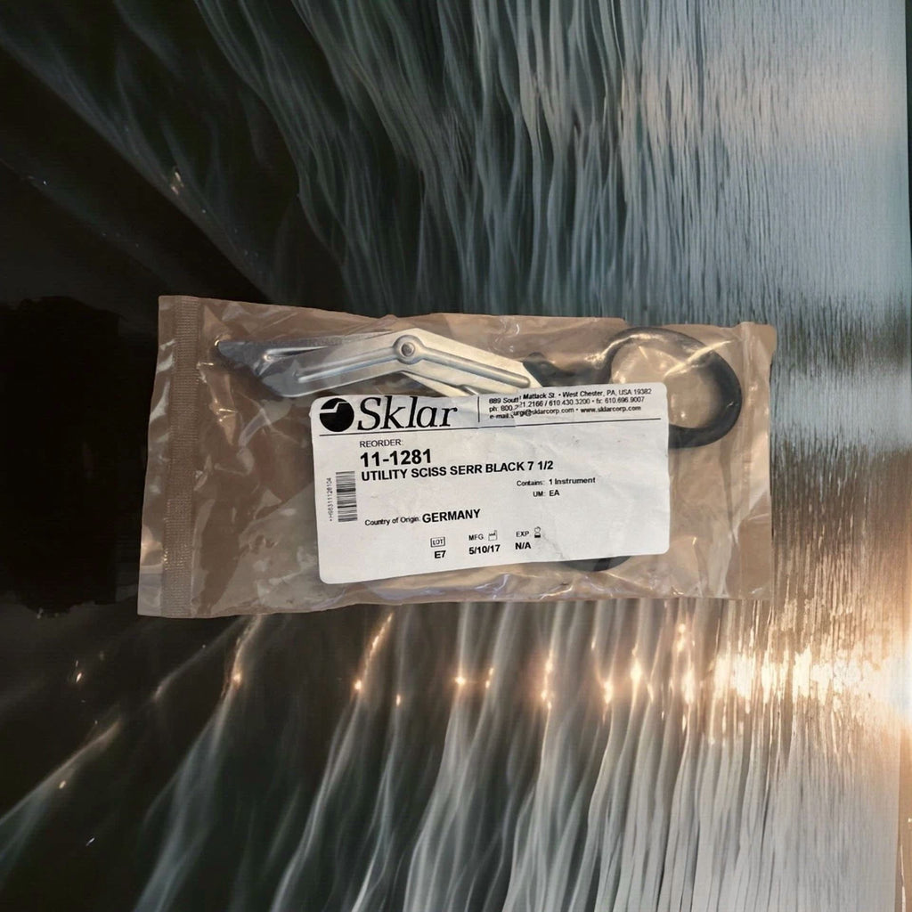 Lot Of 2 Sklar 11-1281 Utility Scissors Serrated 7-1/2" Black Handle - Brand New