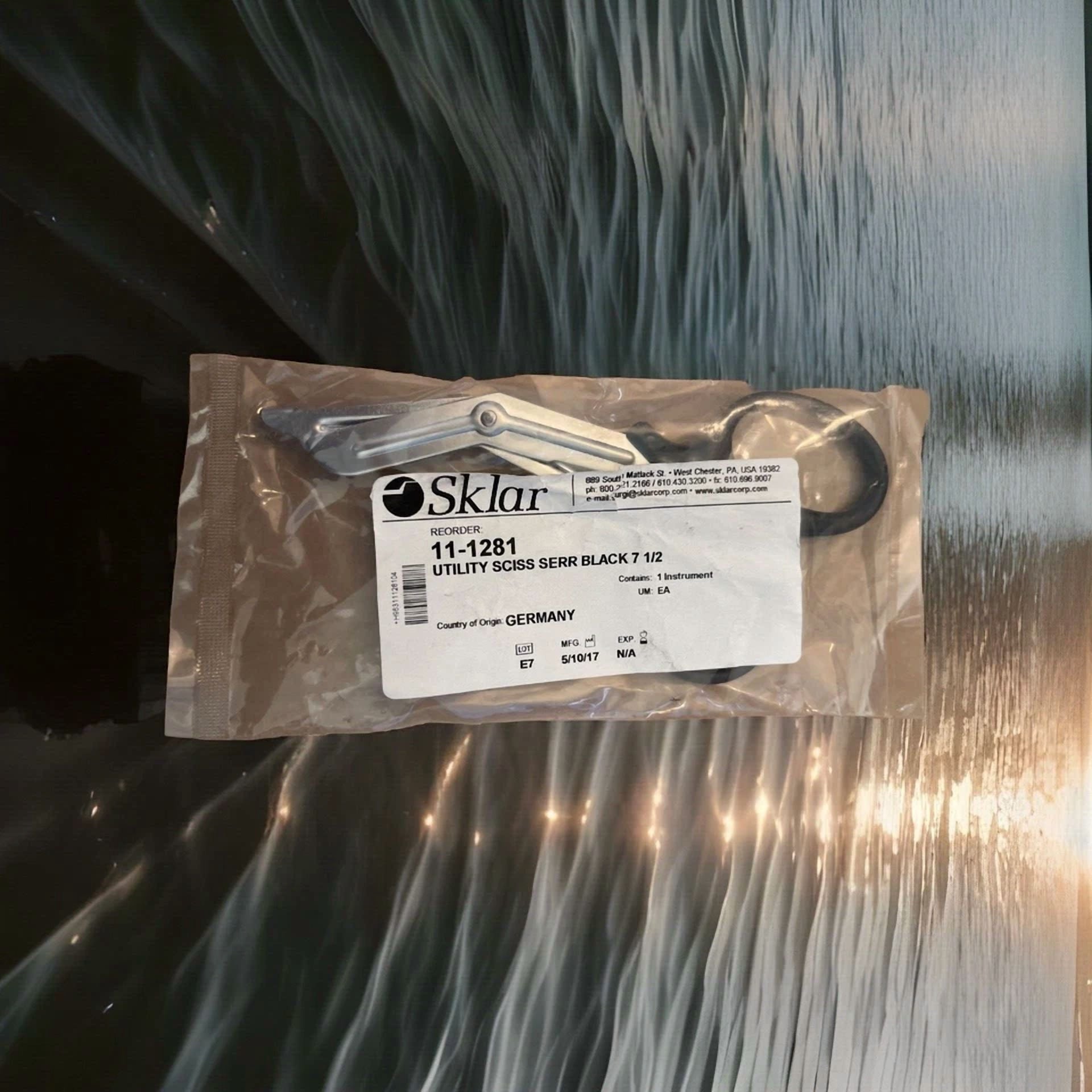 Lot Of 2 Sklar 11-1281 Utility Scissors Serrated 7-1/2" Black Handle - Brand New