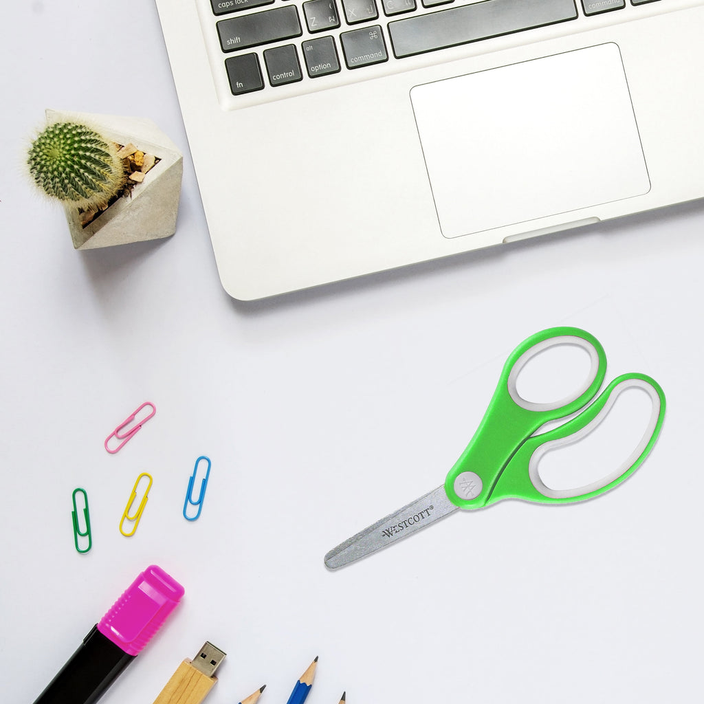 Westcott Kids Scissors, 5", Soft Handle, Multicolor, Preschool, 1-Count