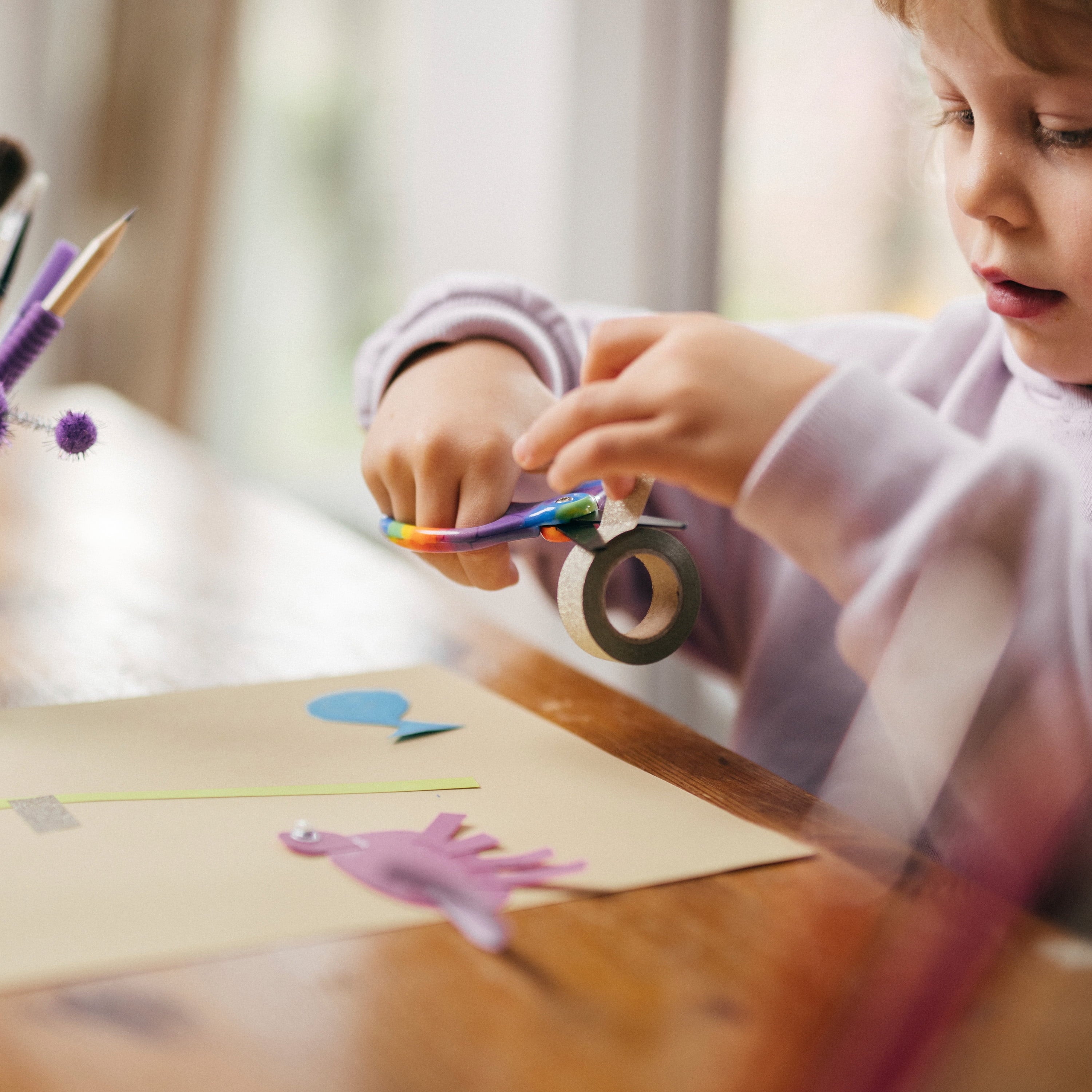 Fiskars 5" Pointed Kids Scissor Ages 4-7, Rainbow