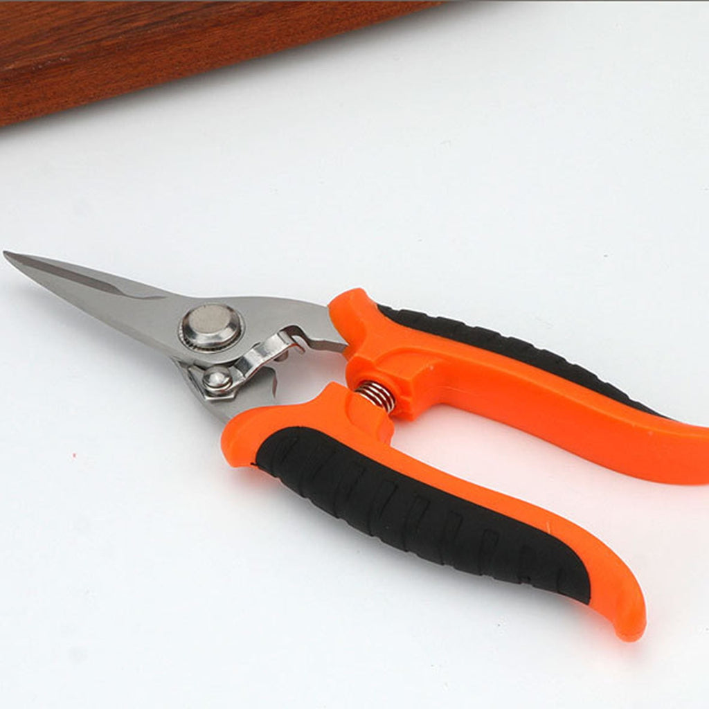 Heavy Duty Scissors Industrial Utility Scissors Multipurpose Metal Shear Box Carpet Cutter with Finely Serrated High Carbon Stainless Steel Blades,Easy Cutting Wire Soft Line