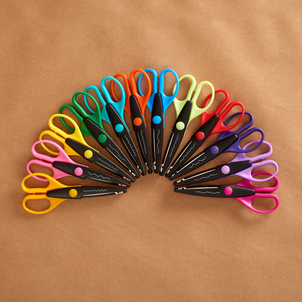 Hello Hobby 6.5" Decorative Edge Scissors, 12 Pieces