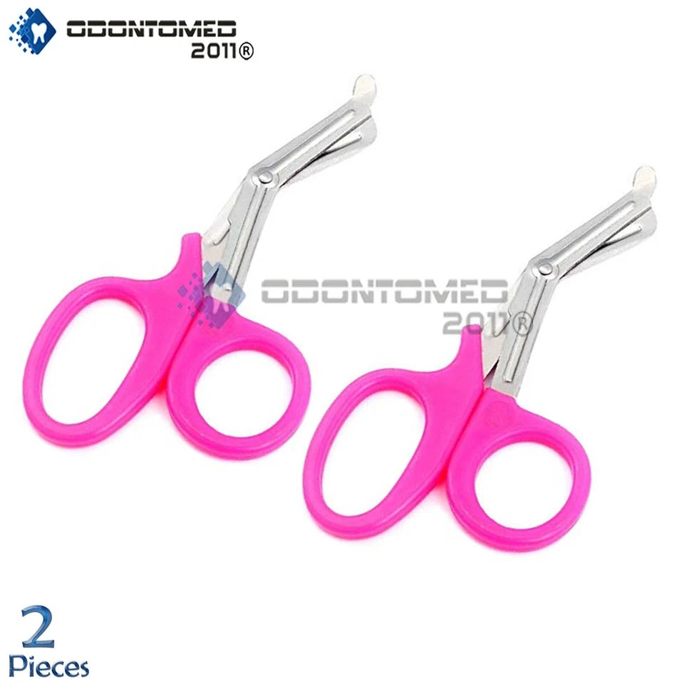 Odm 2-Pc Pink Utility Scissors 7.25" Multi-Purpose Diy Ems Emt Universal Shears