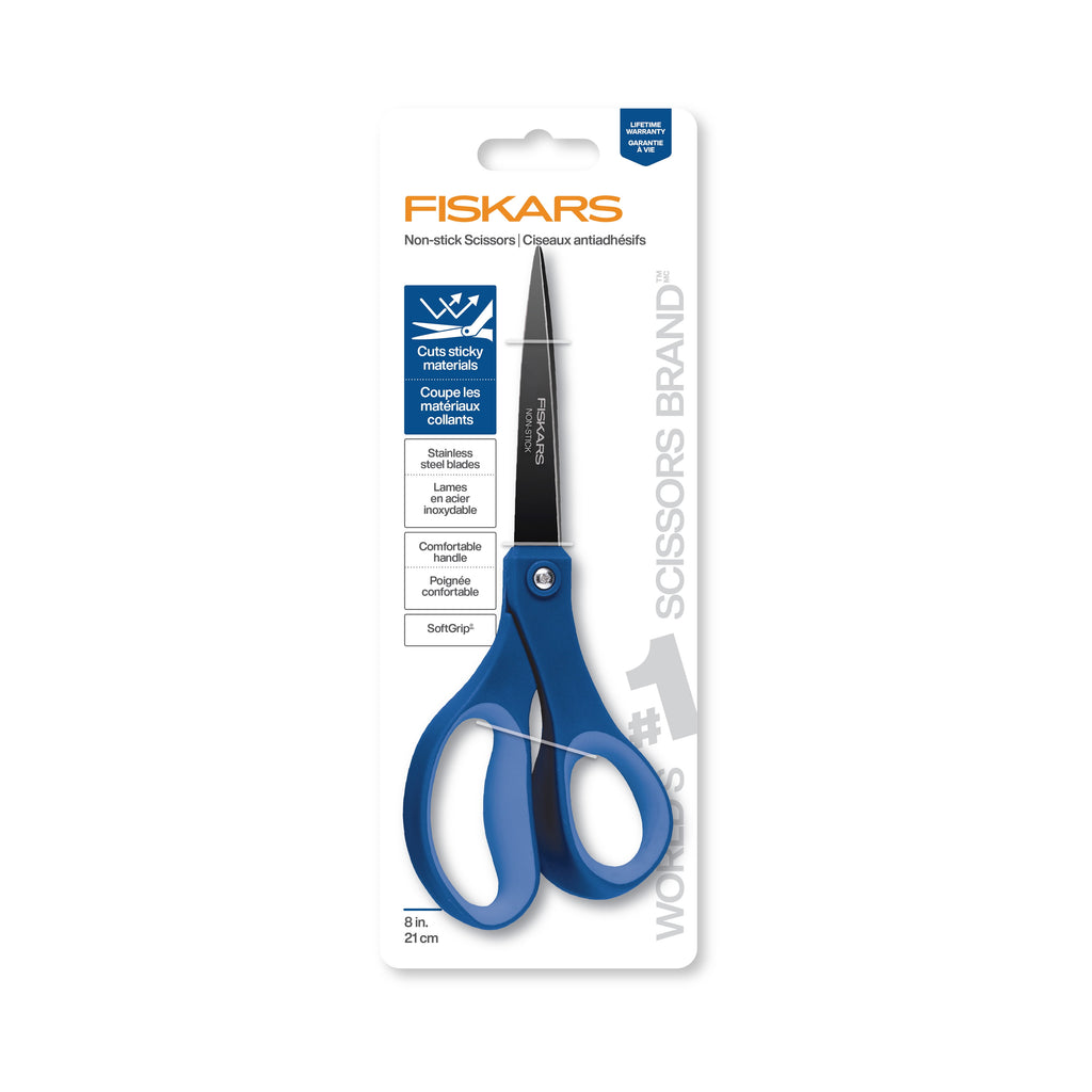 Fiskars 8" Adult Non-stick Titanium Everyday Office Scissors with SoftGrip
