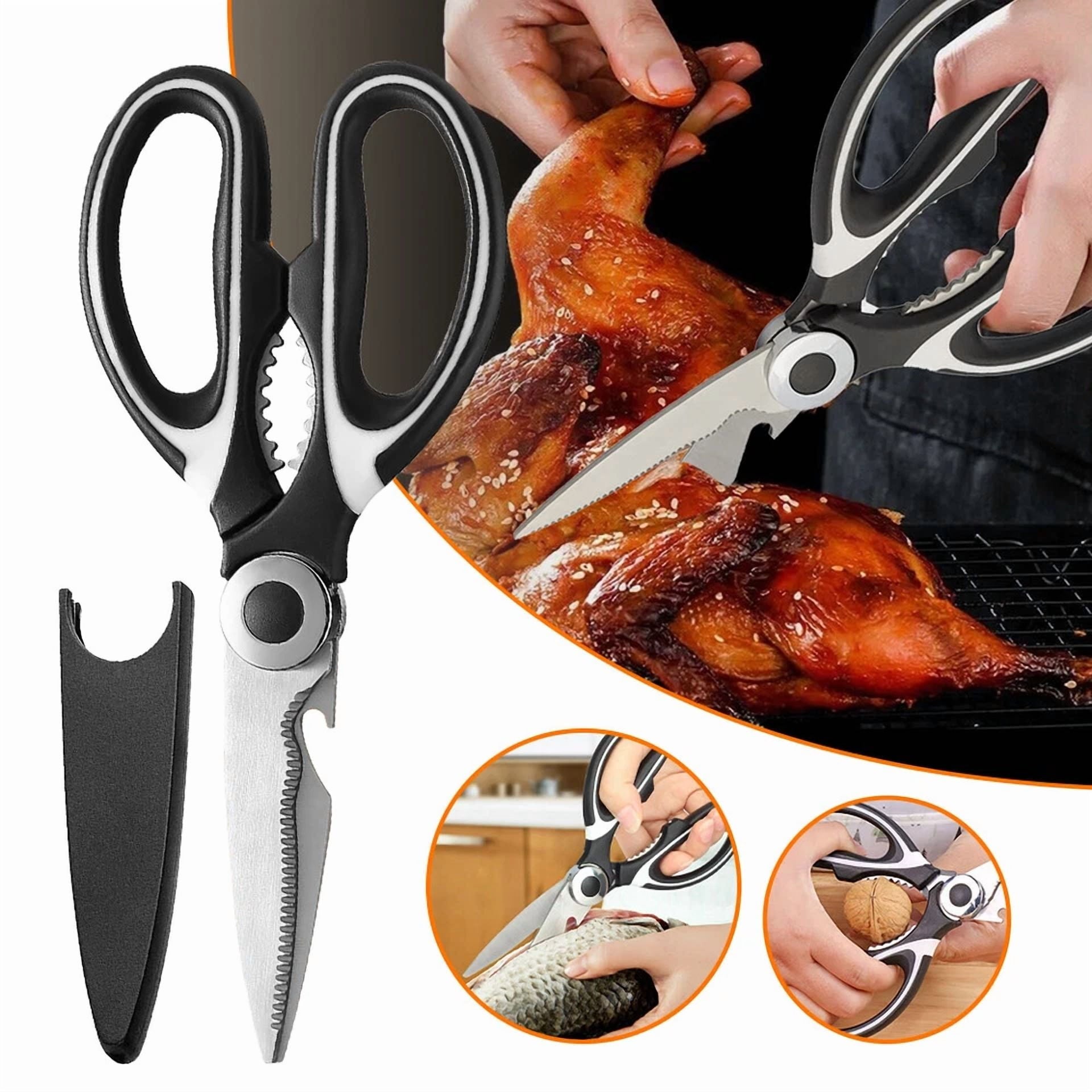 Stainless Steel Kitchen Shears Heavy Duty Scissors For Meat Fish Chicken Bone