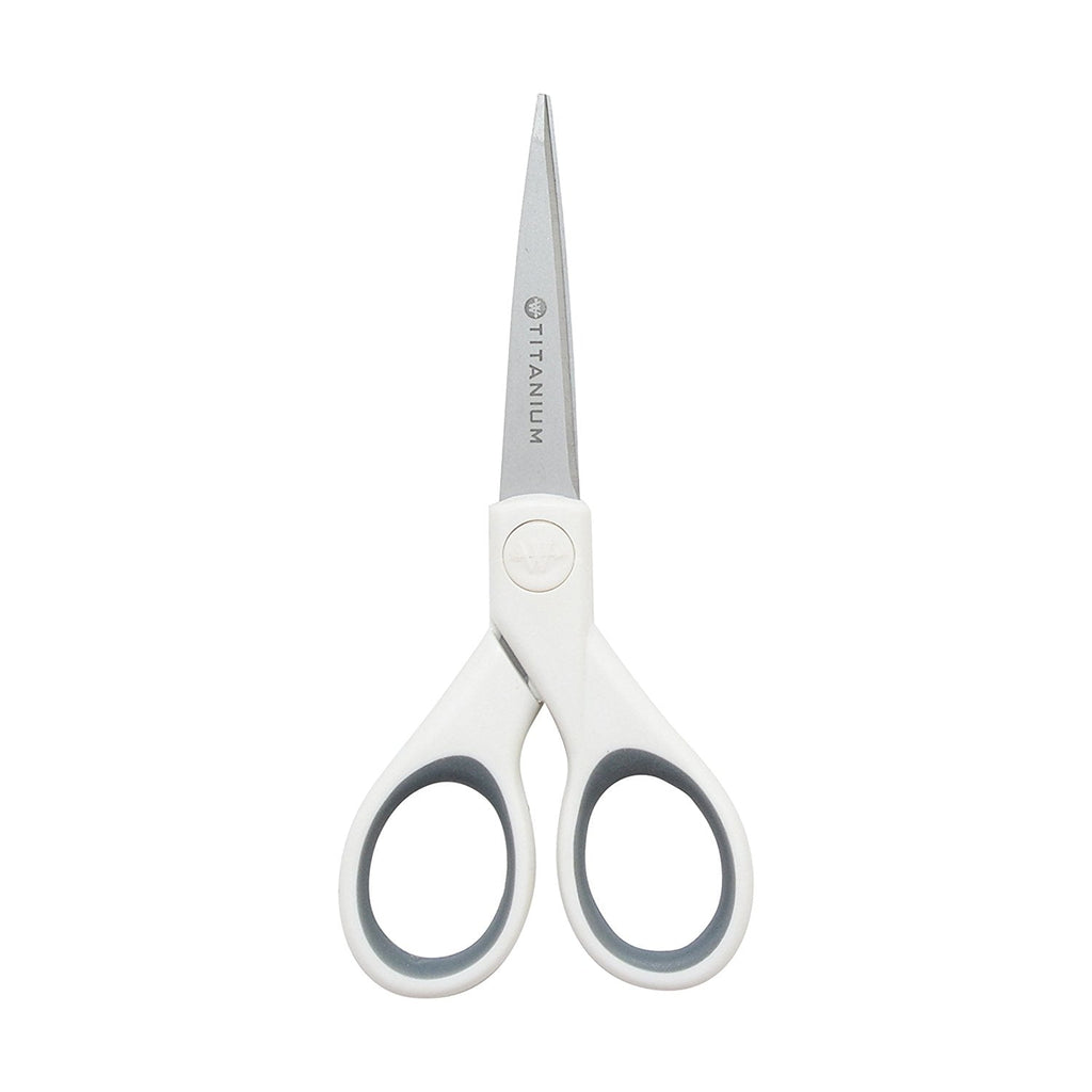 Westcott Titanium Bonded Scissors, 8", Bent and 5", Straight, White, for Craft, 2-Pack
