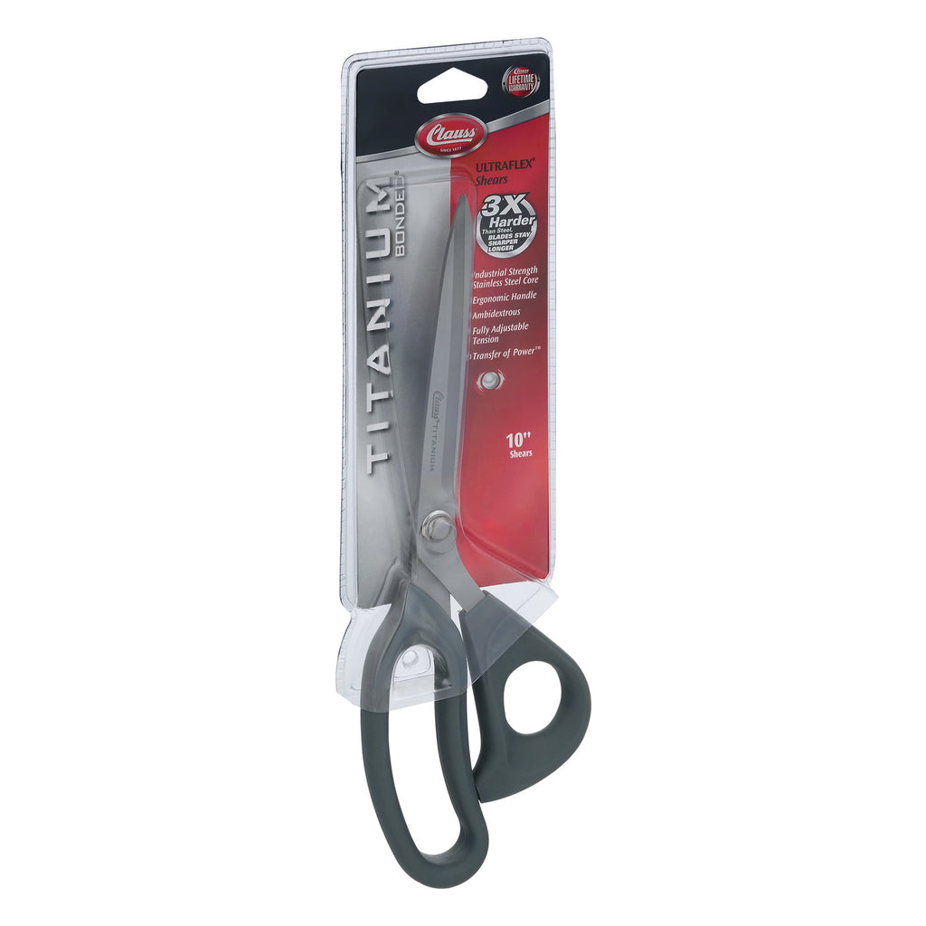 Clauss Ultraflex Titanium  Bonded Shears with Adjustable Tension, 10", Bent Handle
