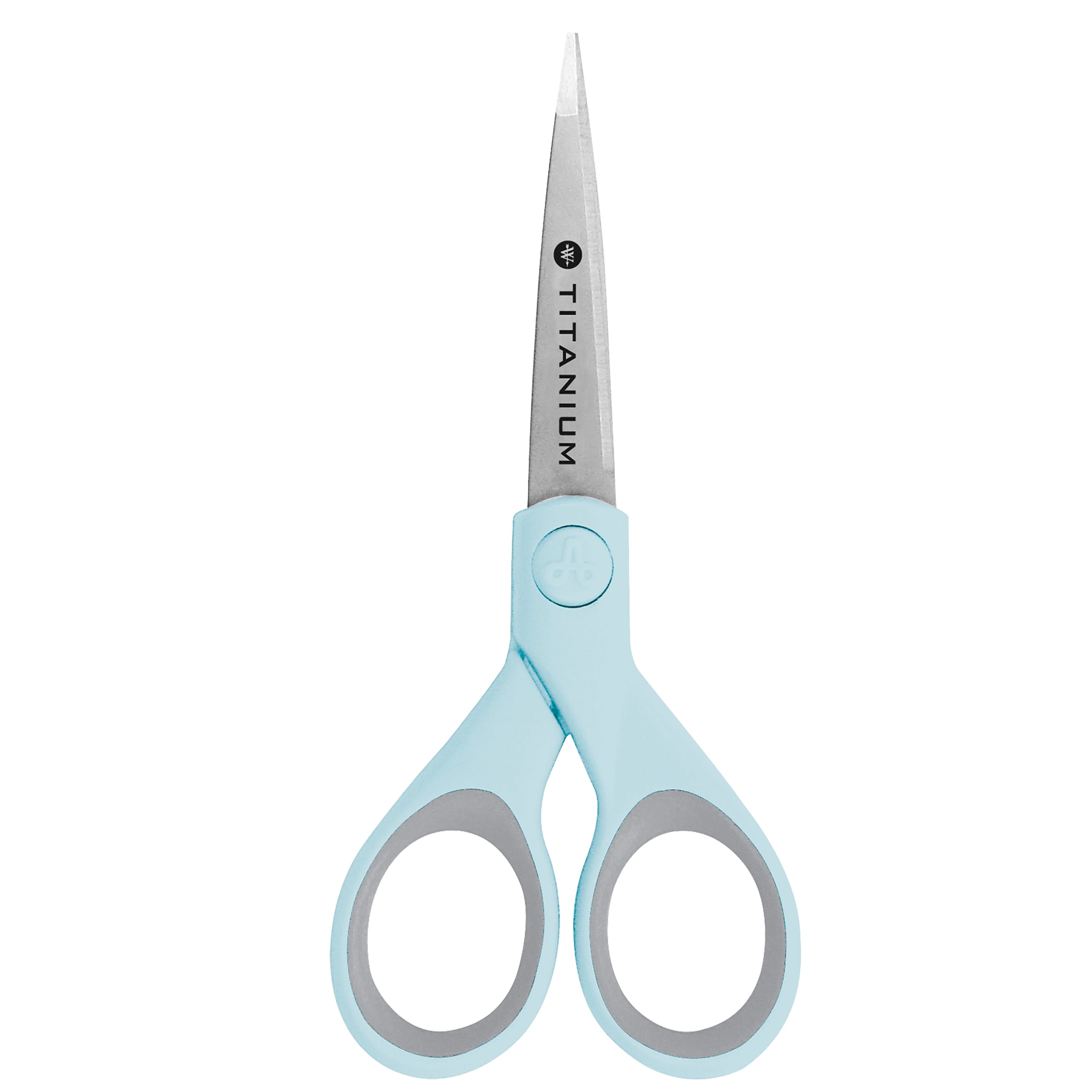 Westcott Crafting Scissors, Titanium Bonded, 5" Micro-Tip, Light Blue, 1 Count