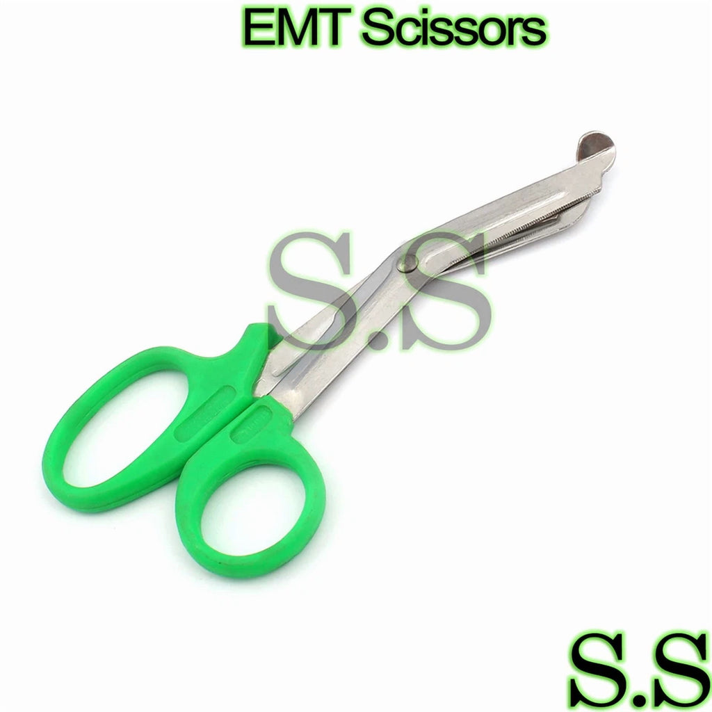Green Utility Scissors 5.5" Multi-Purpose Diy Ems Emt Universal Shears
