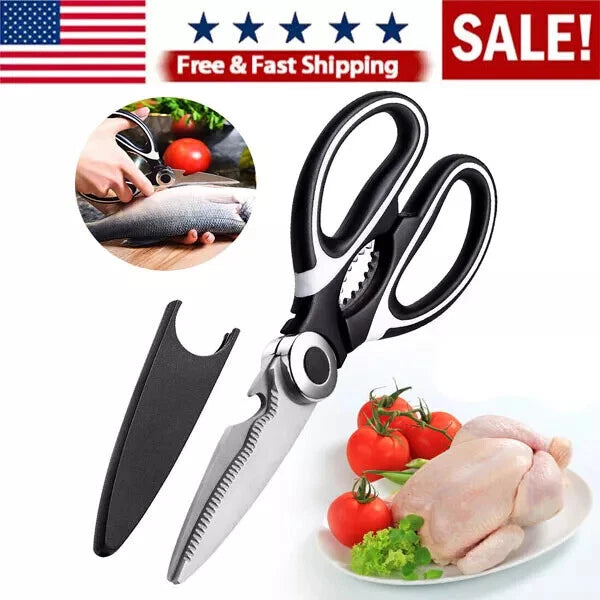Multi -Functional Kitchen Shears Heavy Duty Scissors For Meat Fish Chicken Bones