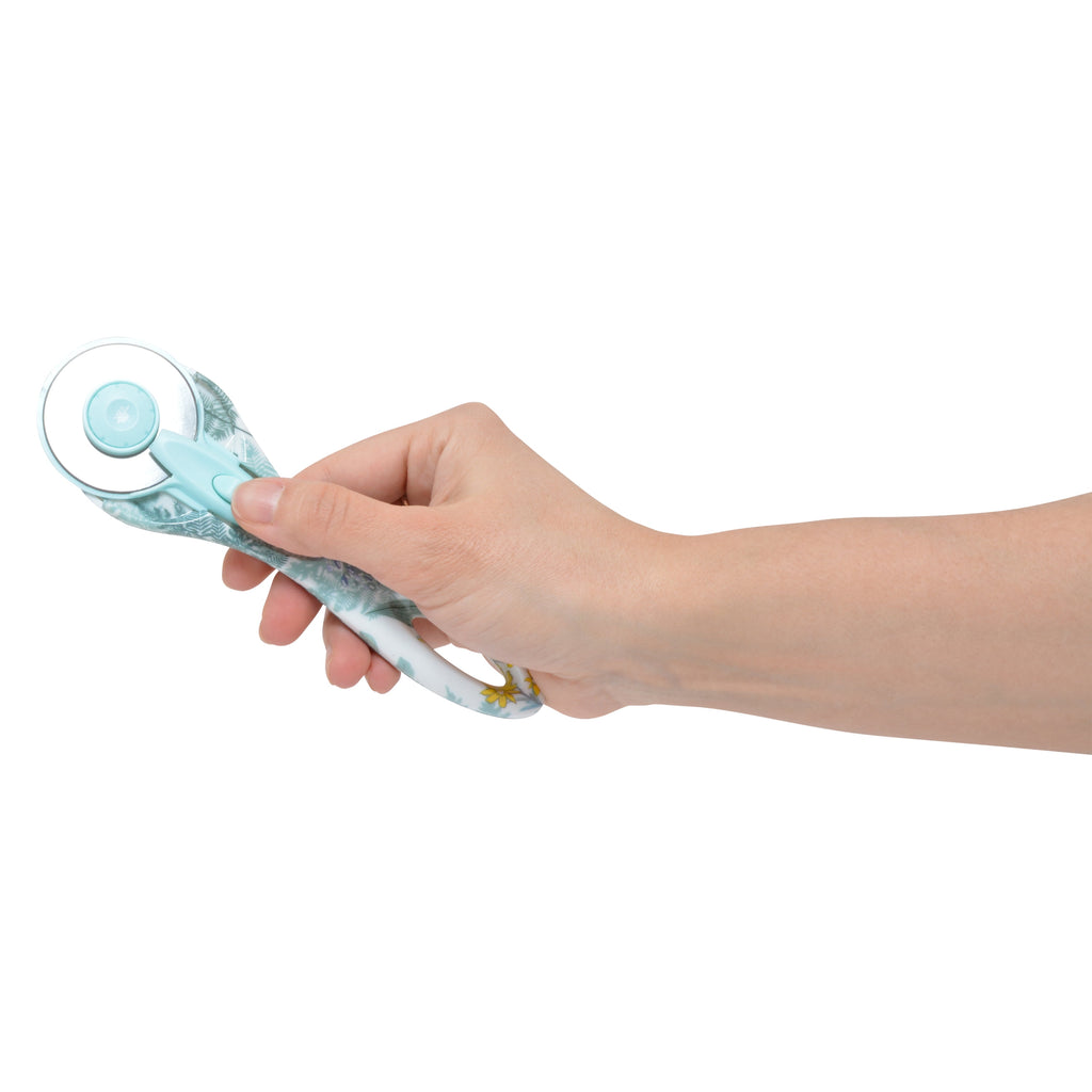 Westcott 8" Sewing Scissor and Rotary Cutter Set, Titanium, Blue, Floral, 2-Pack