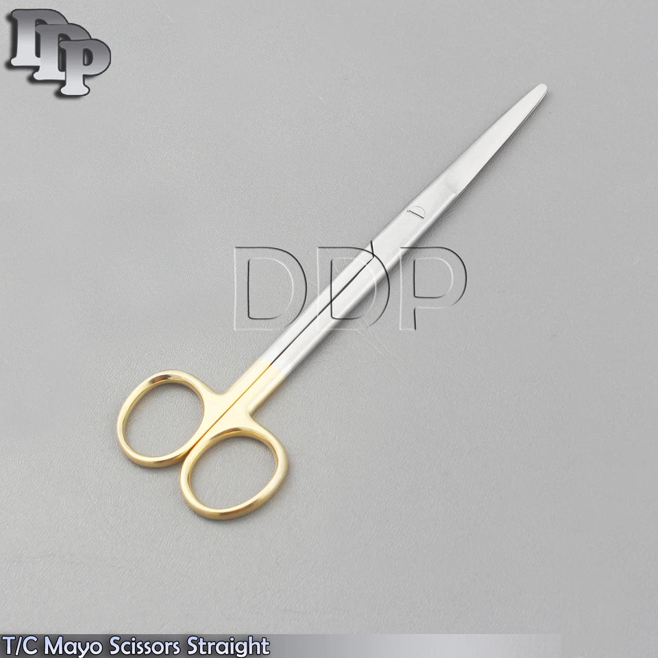 1 T/C Mayo Stille Round Blade Scissors 6" Straight W/ Tungsten Carbide Inserts