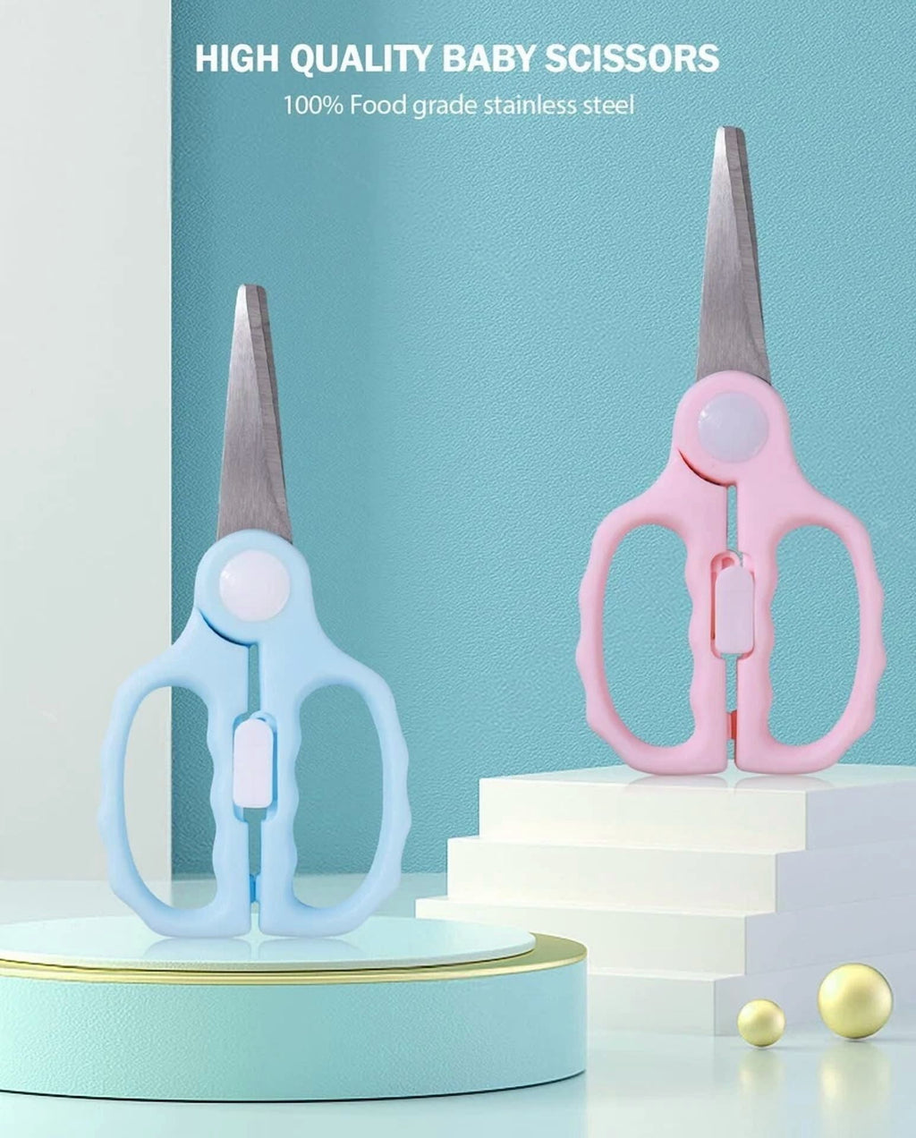 Baby Food Scissors Portable Supplementary Food Scissors Kitchen Food Scissors