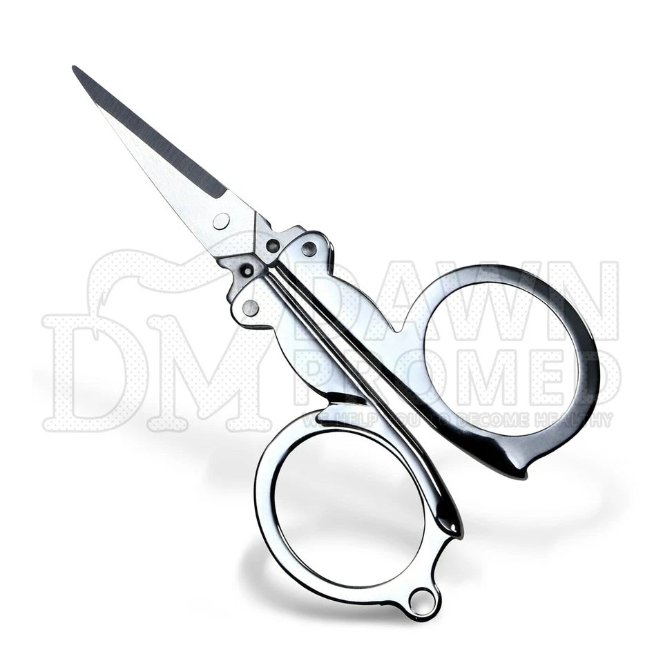 2 Pcs Portable Small Folding Travel & Pocket Scissors Foldable Sewing German G