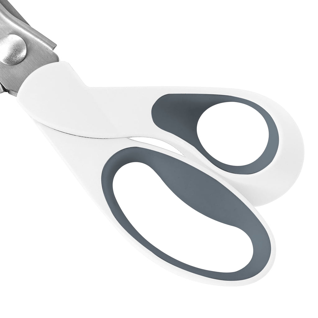 Westcott Crafting Scissors, Pinking, 9.5", Stainless Steel, Adult, High School, Bent, for Sewing, White, 1-Count