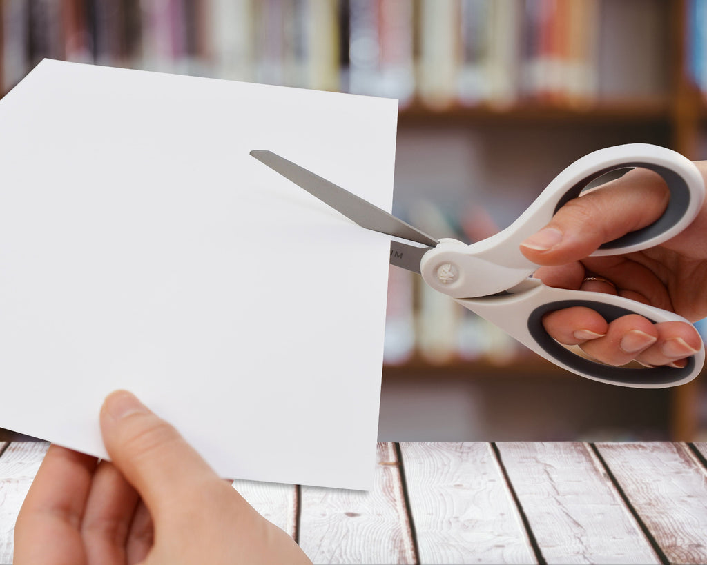 Westcott Titanium Bonded Scissors, 8", Bent and 5", Straight, White, for Craft, 2-Pack