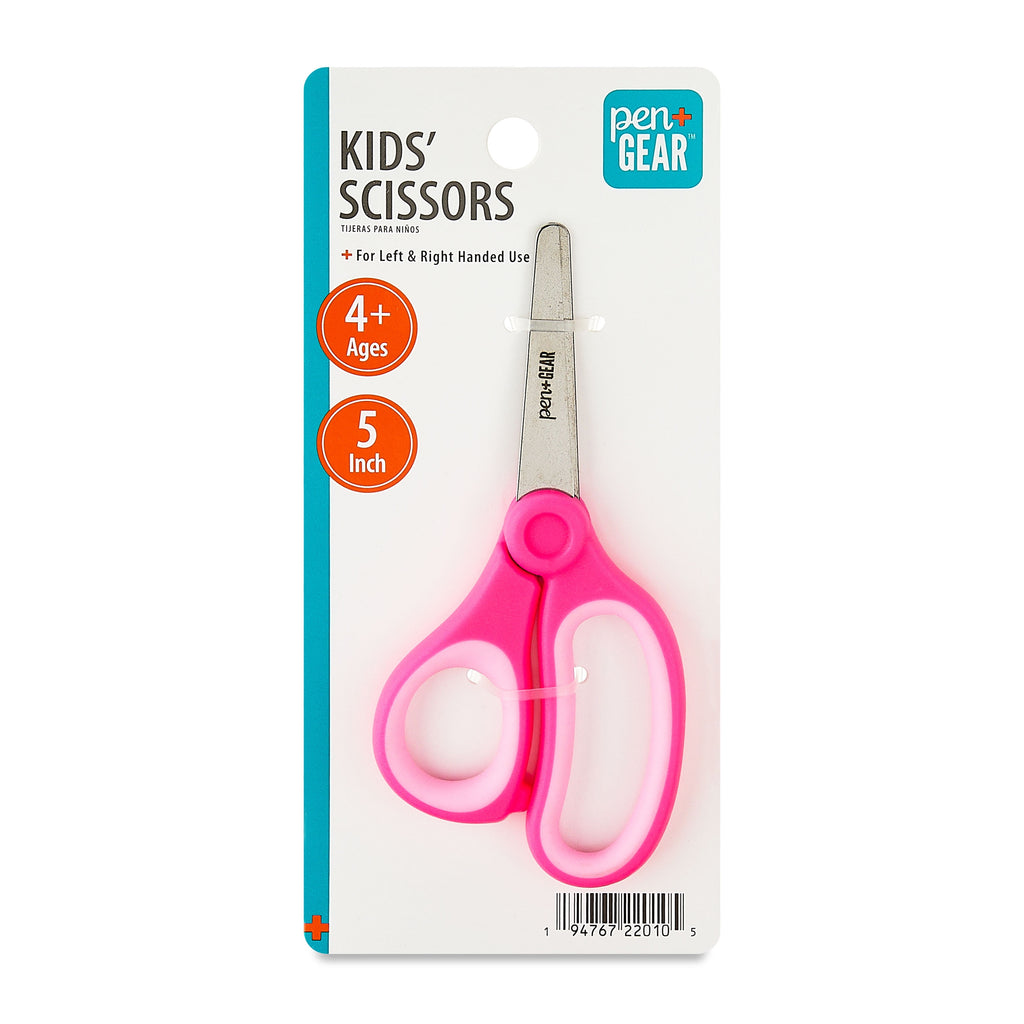 Pen+Gear 5-inch Blunt-tip Kids Scissors, Ages 4-7, School Supplies, Pink