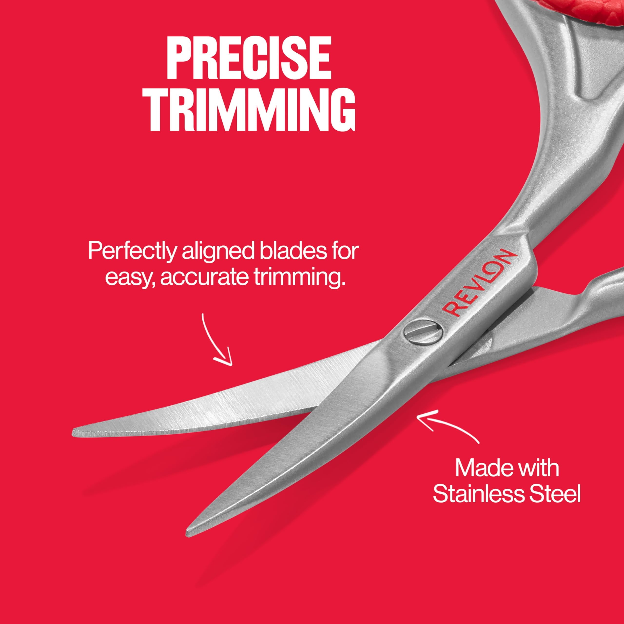 Revlon Cuticle Scissors, Manicure Tool for Safe Nail Care, Hangnail Trimming, Ultra-Fine Stainless Steel Curved Blade, 1 Count