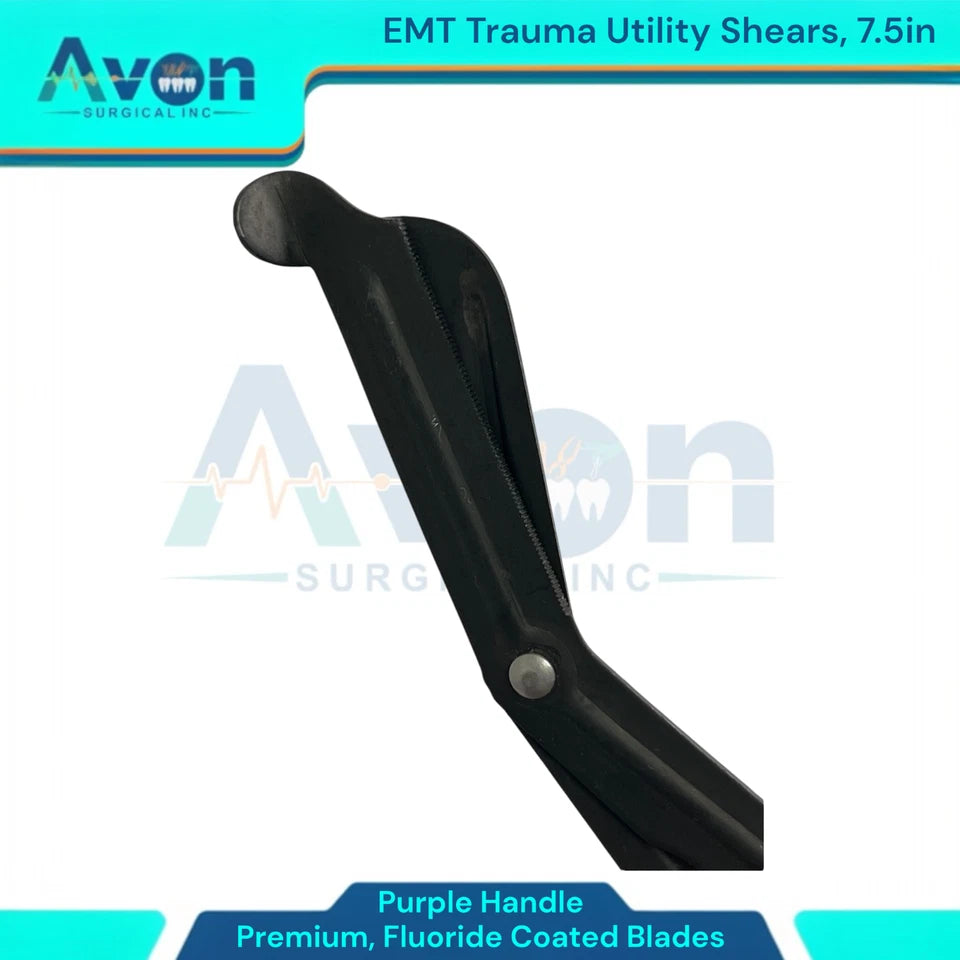 Purple Handle Emt Utility Trauma Scissors 7.5In, Fluoride-Coated, Serrated (1Ea)