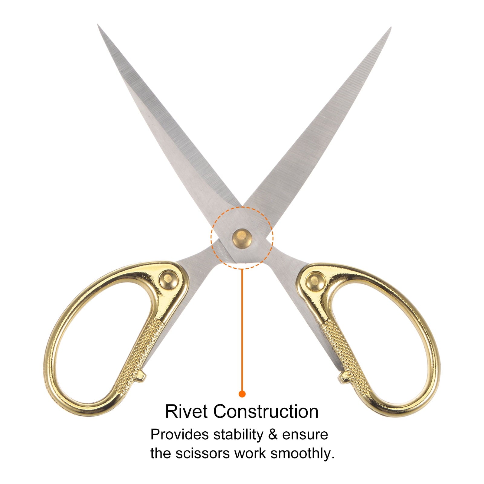 Uxcell 6" Stainless Steel Vintage Mini Scissors for Embroidery Cross Stitch Sewing Gold
