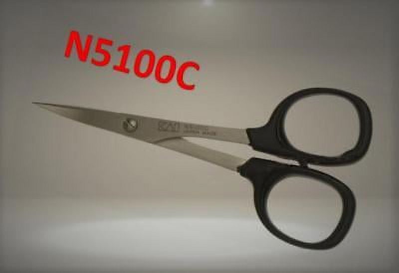 kai 4" curved tip needlecraft scissors, black